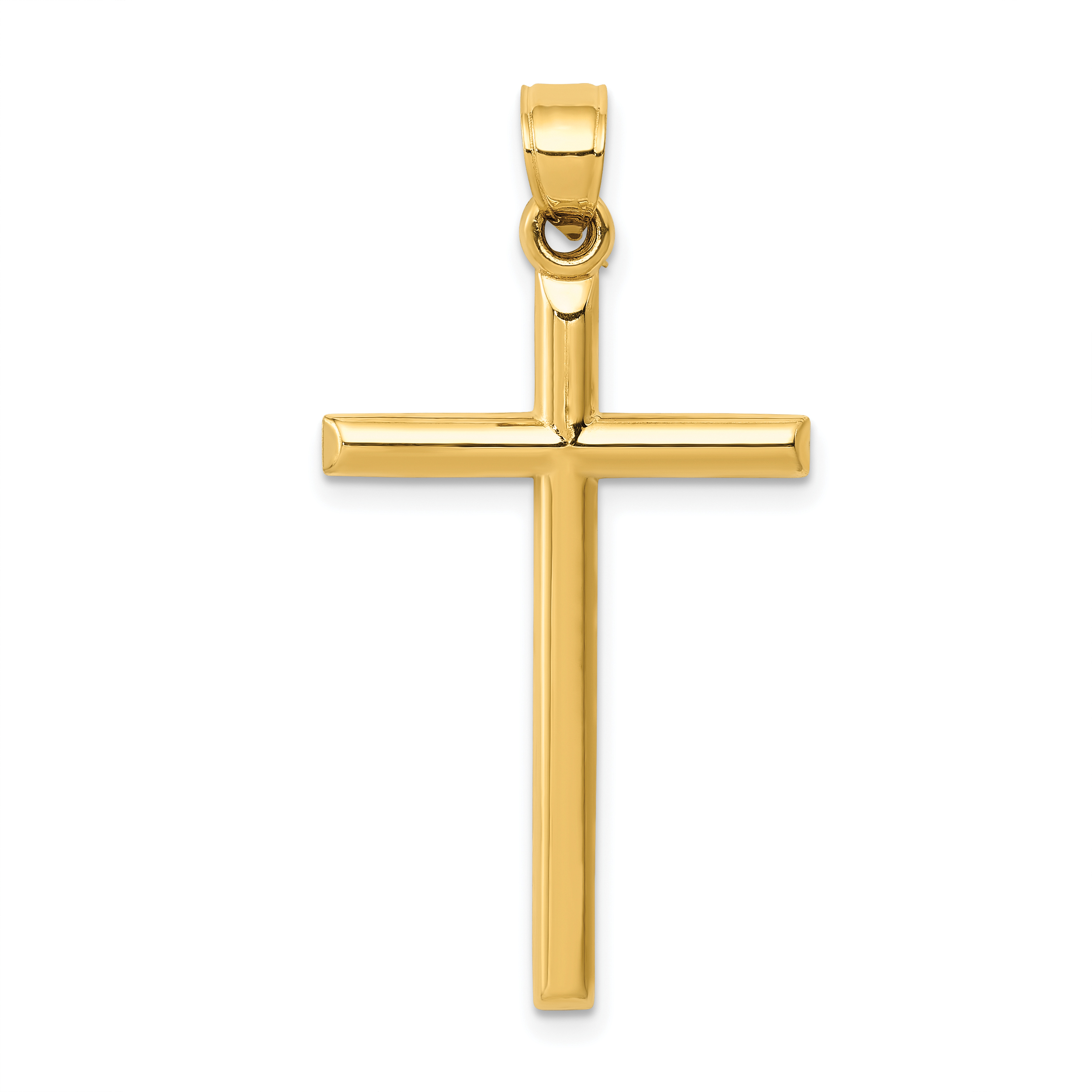 14k Polished Hollow Cross Pendant (C3626)