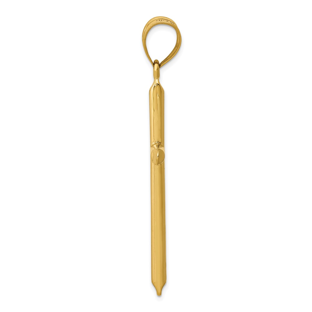 14k 3-D Hollow Cross Pendant (C3627)