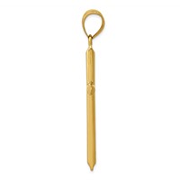 14K Yellow Gold 3-D Hollow Cross Pendant view 2