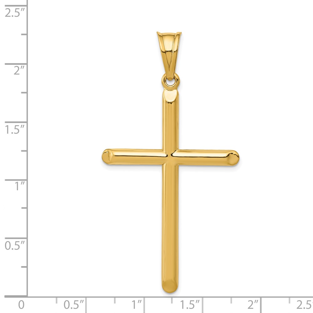 14k 3-D Hollow Cross Pendant (C3627)