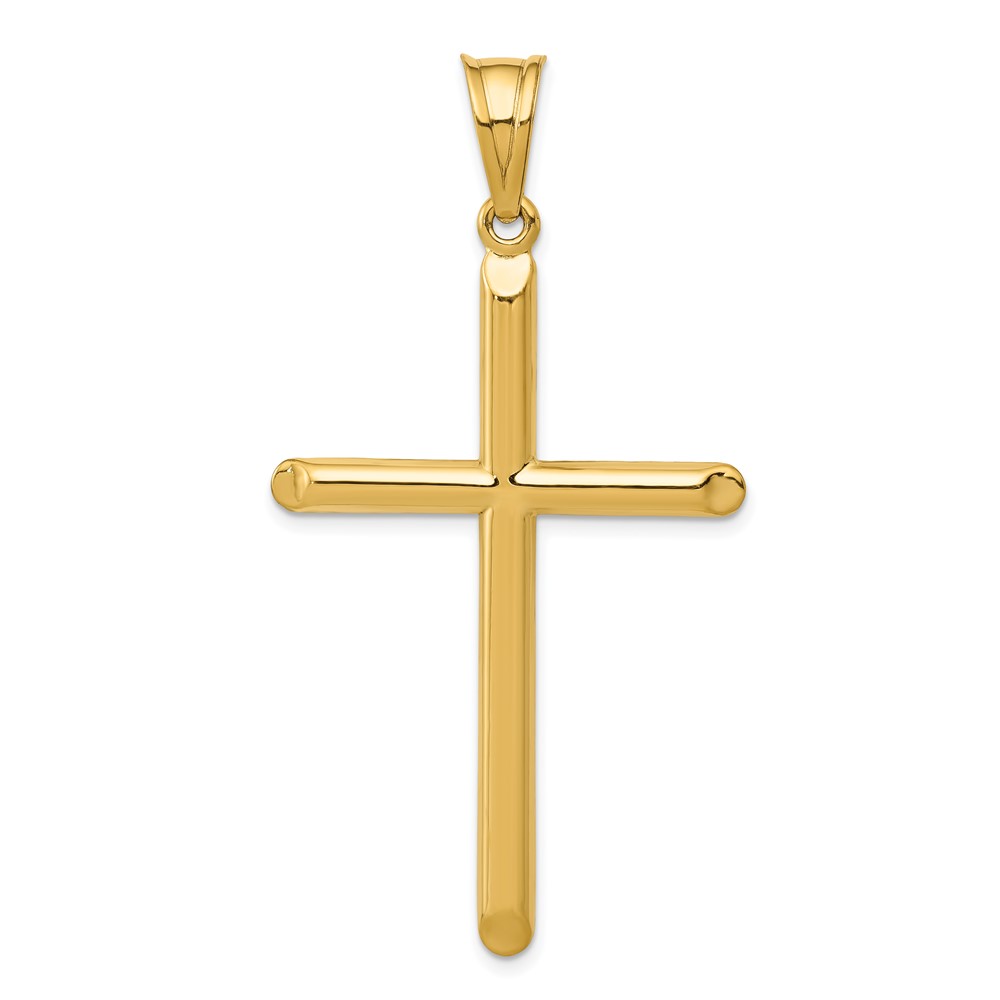 14k 3-D Hollow Cross Pendant (C3627)