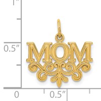 14K Yellow Gold Mom Charm view 4