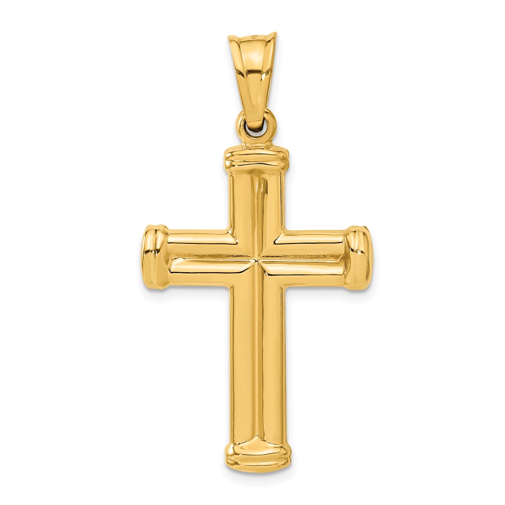 14k Hollow Cross Pendant (C3658)