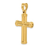 14K Hollow Cross Pendant view 5