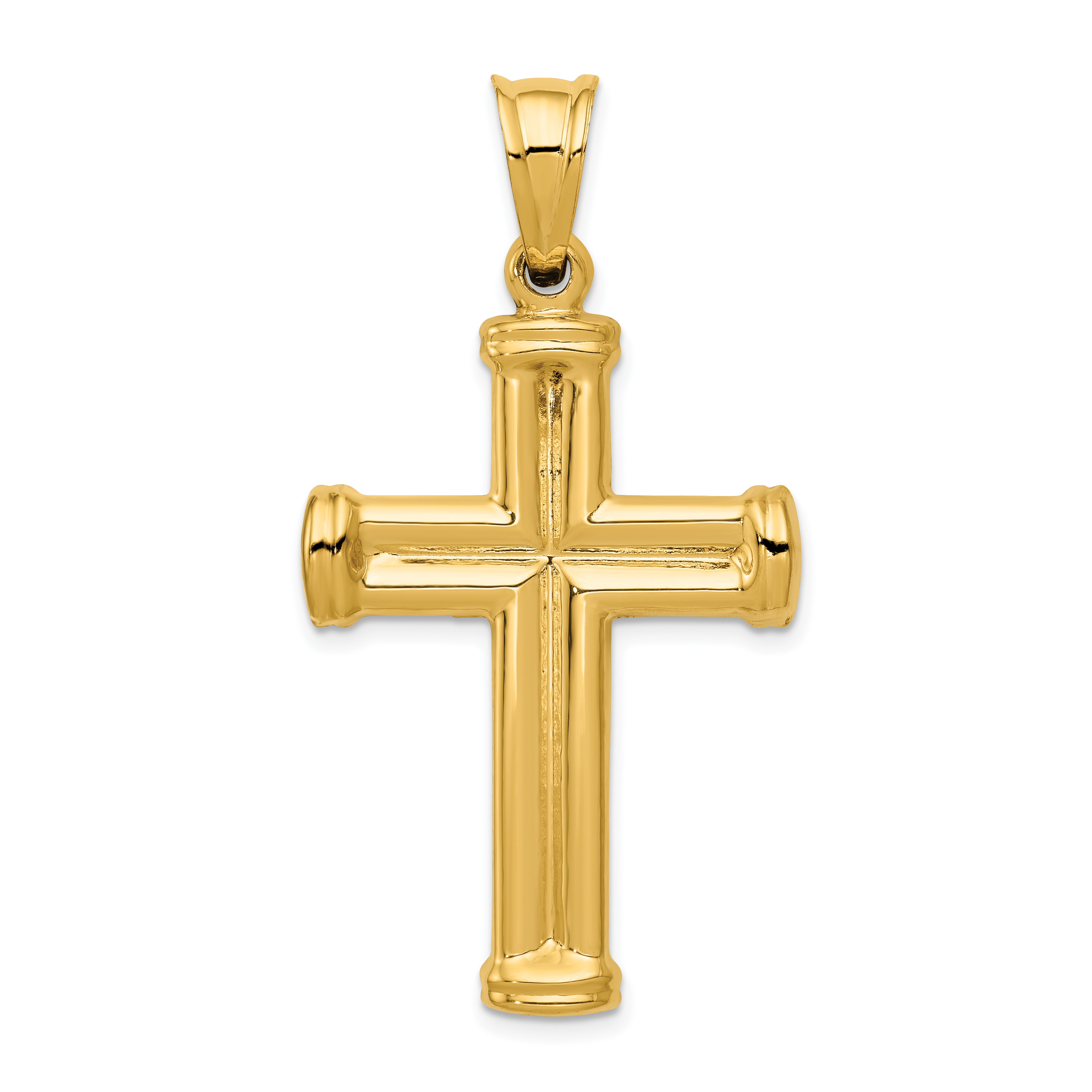 14k Hollow Cross Pendant (C3658)