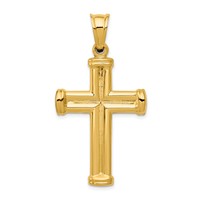14K Hollow Cross Pendant view 1