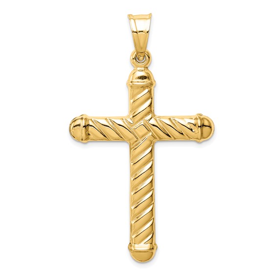 14k Hollow Cross Pendant
