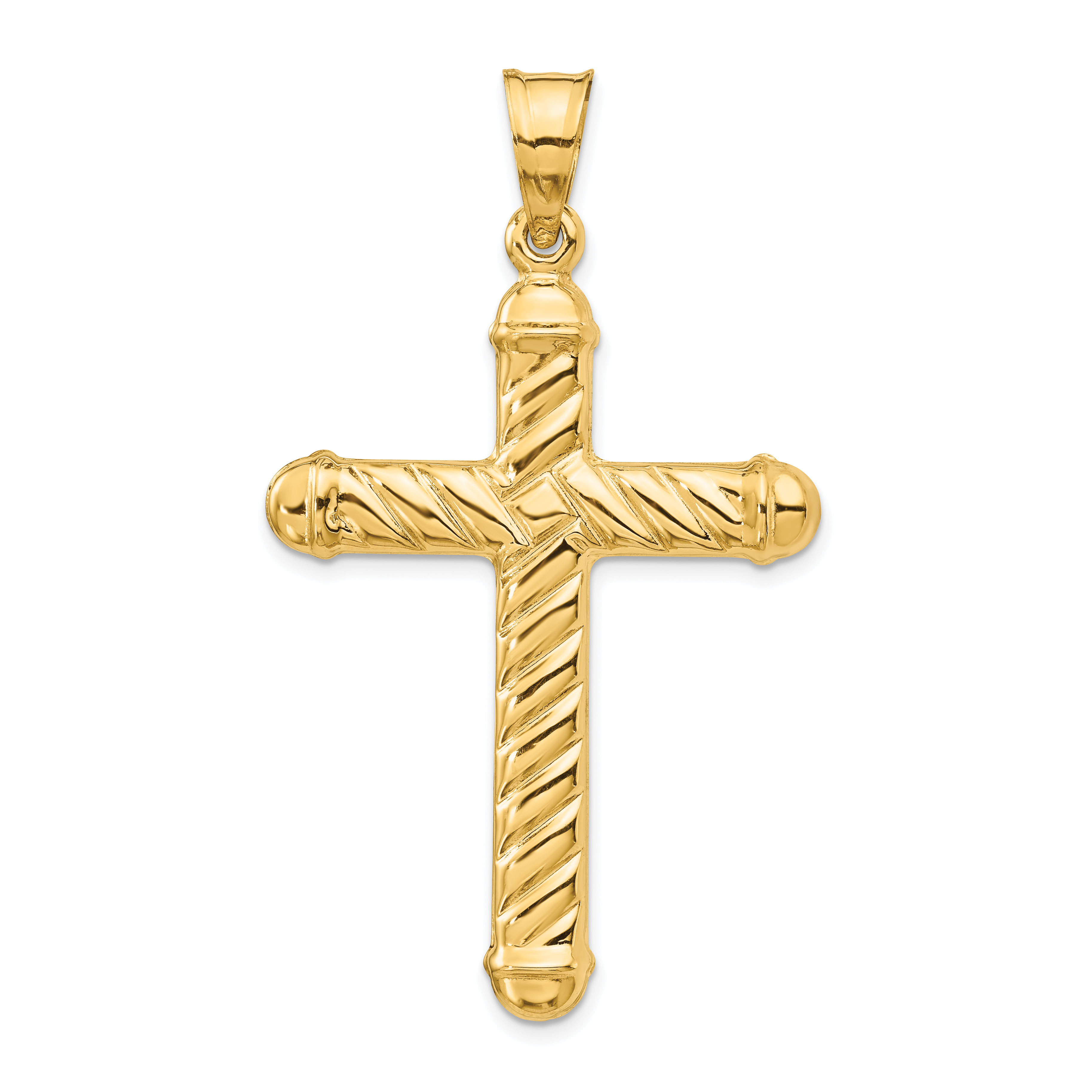14k Hollow Cross Pendant (C3662)