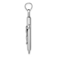 14K White Gold Crucifix Pendant view 2