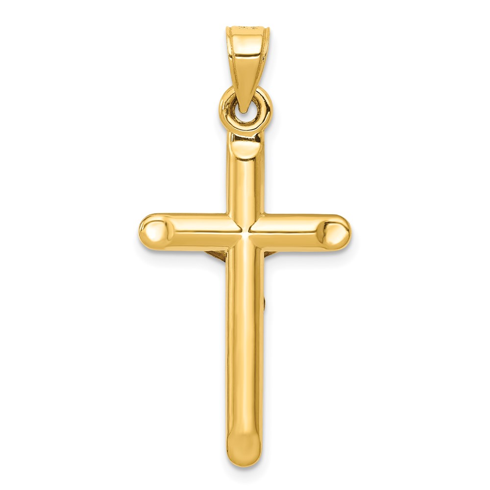 14k Hollow Crucifix Pendant (C3670)