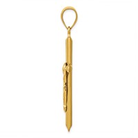14K Polished Hollow Crucifix Pendant view 2