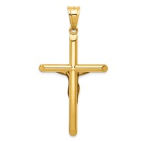 14K Polished Hollow Crucifix Pendant view 4
