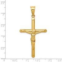 14K Polished Hollow Crucifix Pendant view 3