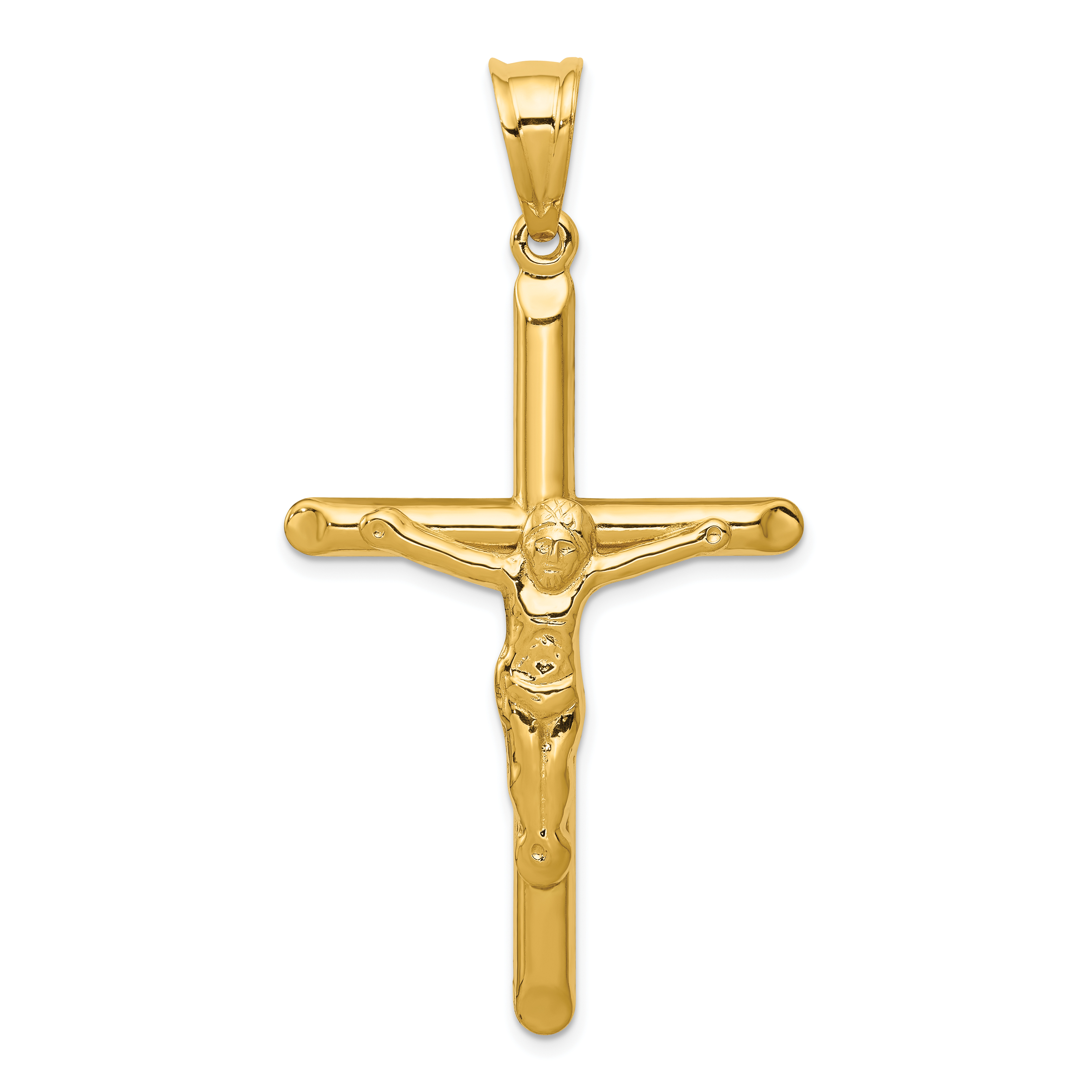 14k Polished Hollow Crucifix Pendant (C3672)