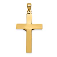 14K Polished Crucifix Pendant view 4