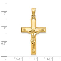 14K Polished Crucifix Pendant view 3
