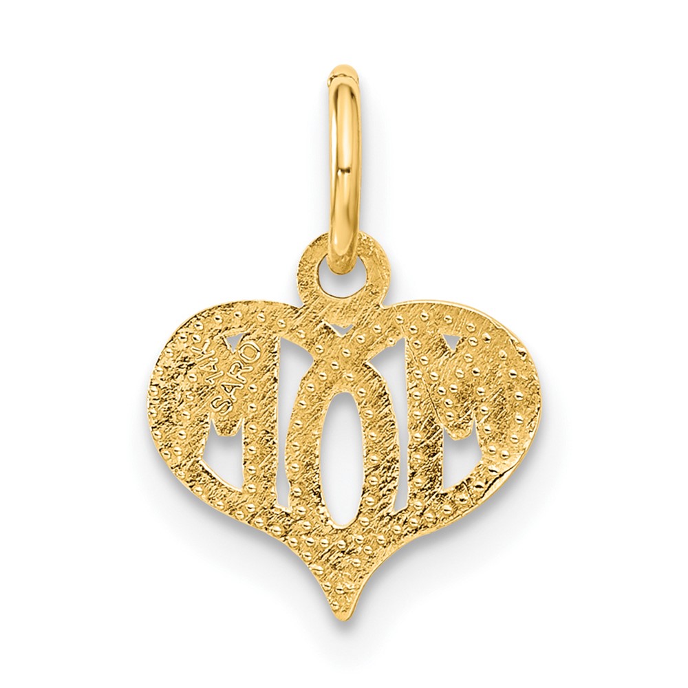 14k MOM Heart Charm (C368)