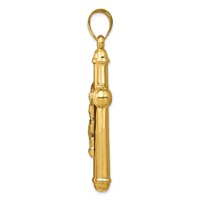 14K Yellow Gold Crucifix Reversible to Cross Pendant view 2
