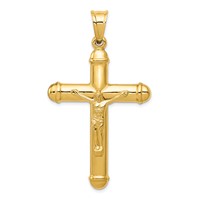 14K Yellow Gold Crucifix Reversible to Cross Pendant view 1