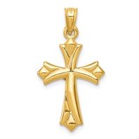 14K Yellow Gold Crucifix Reversible to Cross Pendant view 4