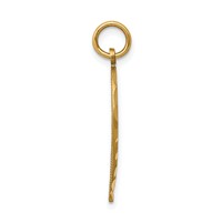 14K Yellow Gold Best Friend Diamond-cut 2-piece Charm view 2