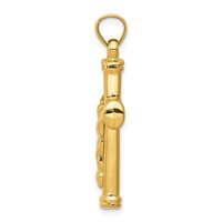 14K Hollow Crucifix Reversible to Cross Pendant view 2