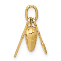 14K Yellow Gold 3-D Faith, Hope and Charity Charm view 2
