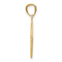 14K Yellow Gold Filigree Star of David Round Pendant view 2