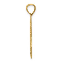 14K Yellow Gold Diamond-cut Star of David Pendant view 2