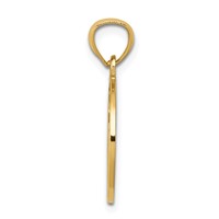 14K Filigree Circle Chai Pendant view 2