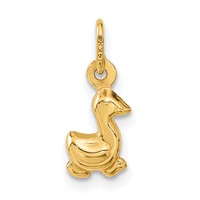 14K Yellow Gold Duck Charm view 3