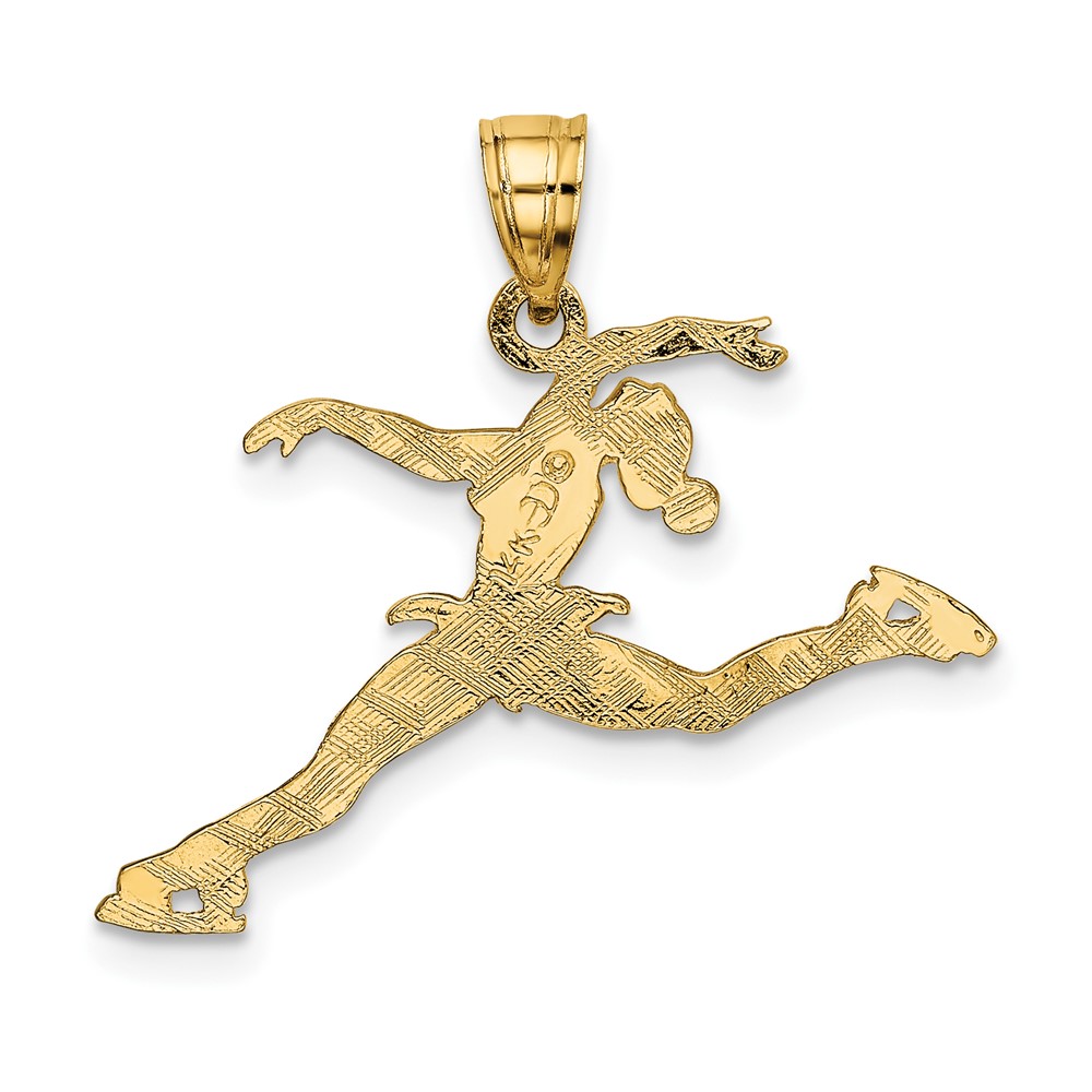 14k Ice Skater Jumping Charm (C3756)
