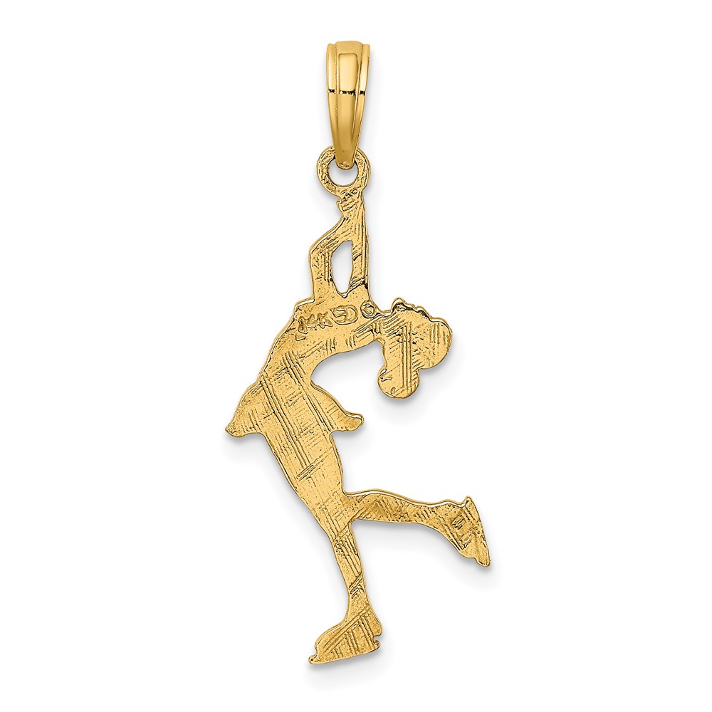 14k Ice Skater Turning Charm (C3757)