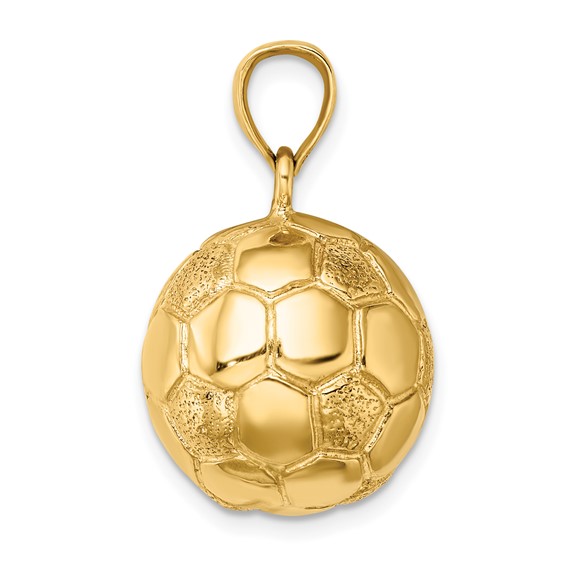 Gold Polished Soccer Pendants