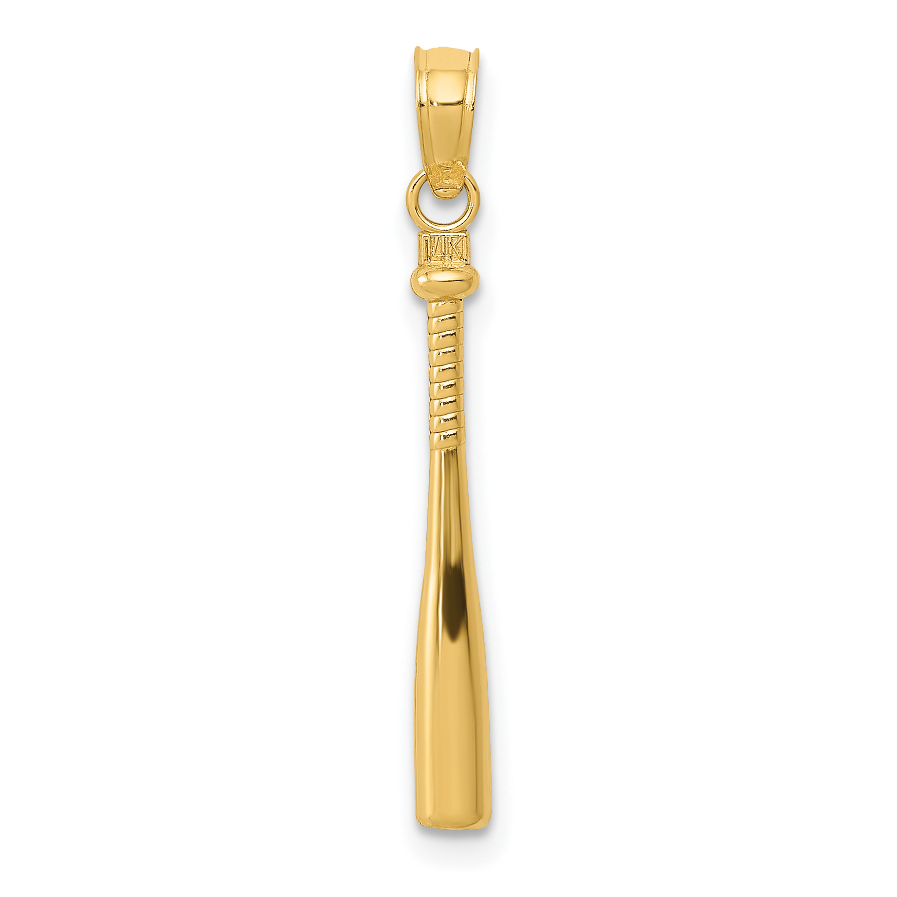 14k 3-D Baseball Bat Pendant (C3764)
