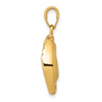 14K Yellow Gold Baseball Glove and Ball Pendant view 2