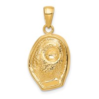 14K Yellow Gold Baseball Glove and Ball Pendant view 4