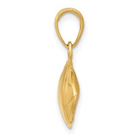 14K Yellow Gold Football Profile Pendant view 2