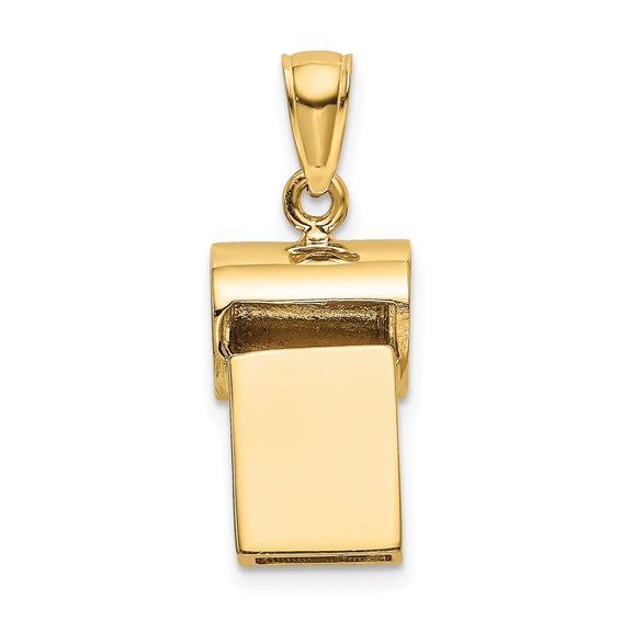 14k 3-D Working Whistle Charm