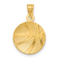 14K Yellow Gold Basketball Pendant view 3