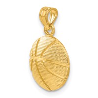 14K Yellow Gold Basketball Pendant view 5