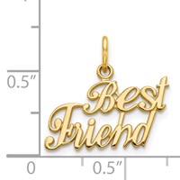14K Yellow Gold Best Friend Charm view 4