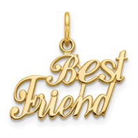 14K Yellow Gold Best Friend Charm view 1
