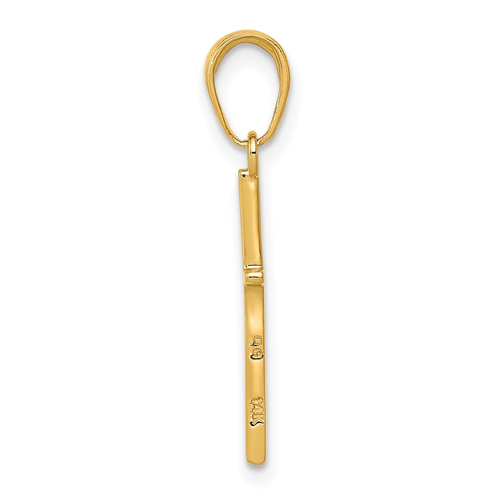 14k Polished Cross Pendant (C3782)