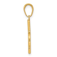 14K Yellow Gold Polished Cross Pendant view 2