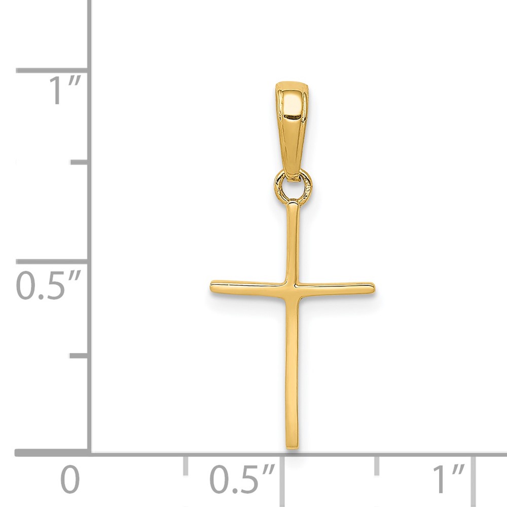 14k Polished Cross Pendant (C3782)