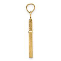 14K Yellow Gold Polished Cross Pendant view 2