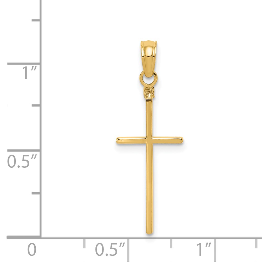 14k Polished Cross Pendant (C3783)