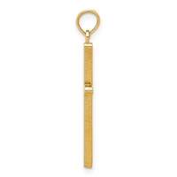14K Yellow Gold Polished Cross Pendant view 2