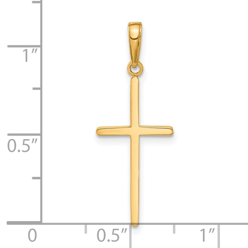 14k Polished Cross Pendant (C3784)